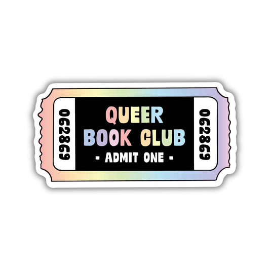 Queer Book Club Ticket Sticker