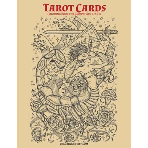 Tarot Cards Coloring Book for Grown-Ups 1, 2 & 3