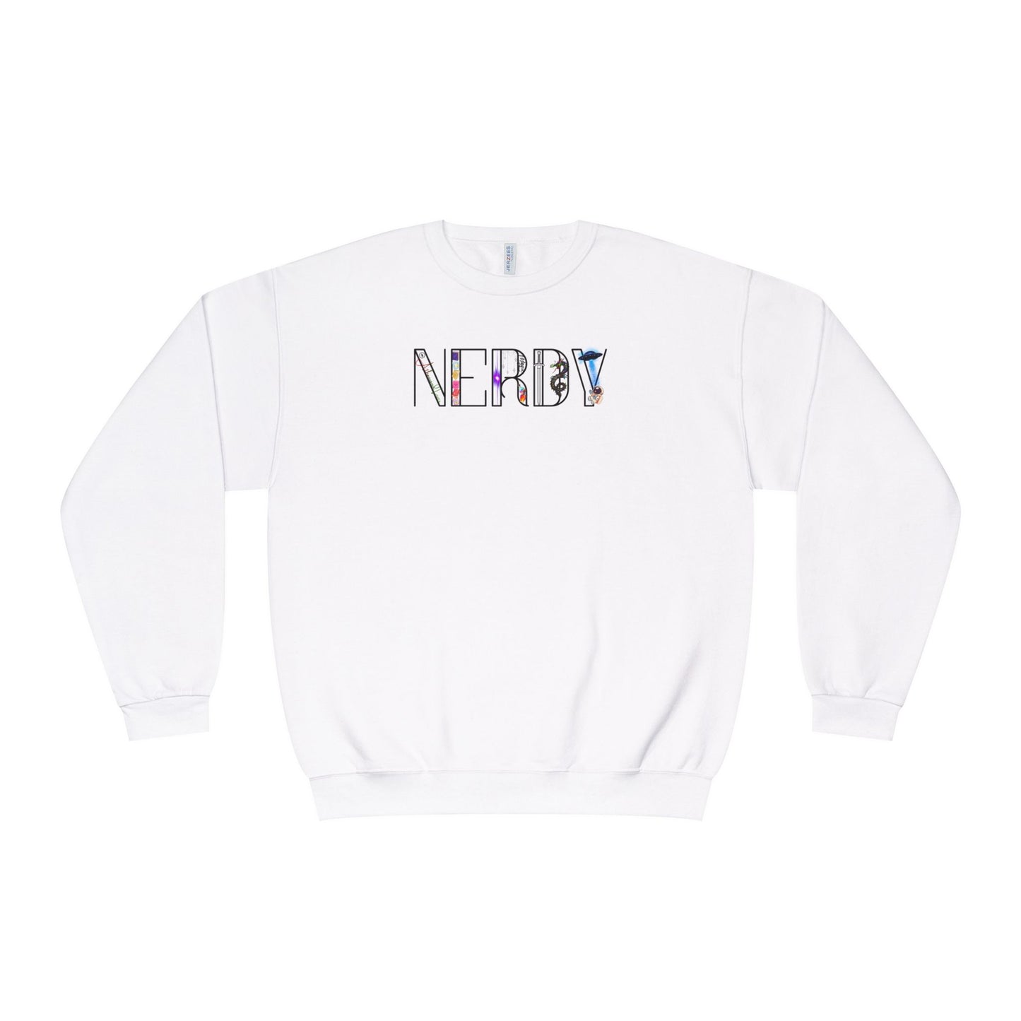 Nerdy Graphic Crewneck Sweatshirt