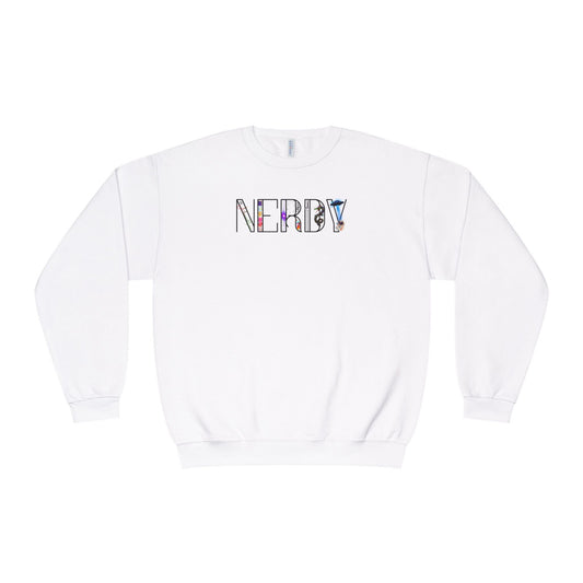 Nerdy Graphic Crewneck Sweatshirt