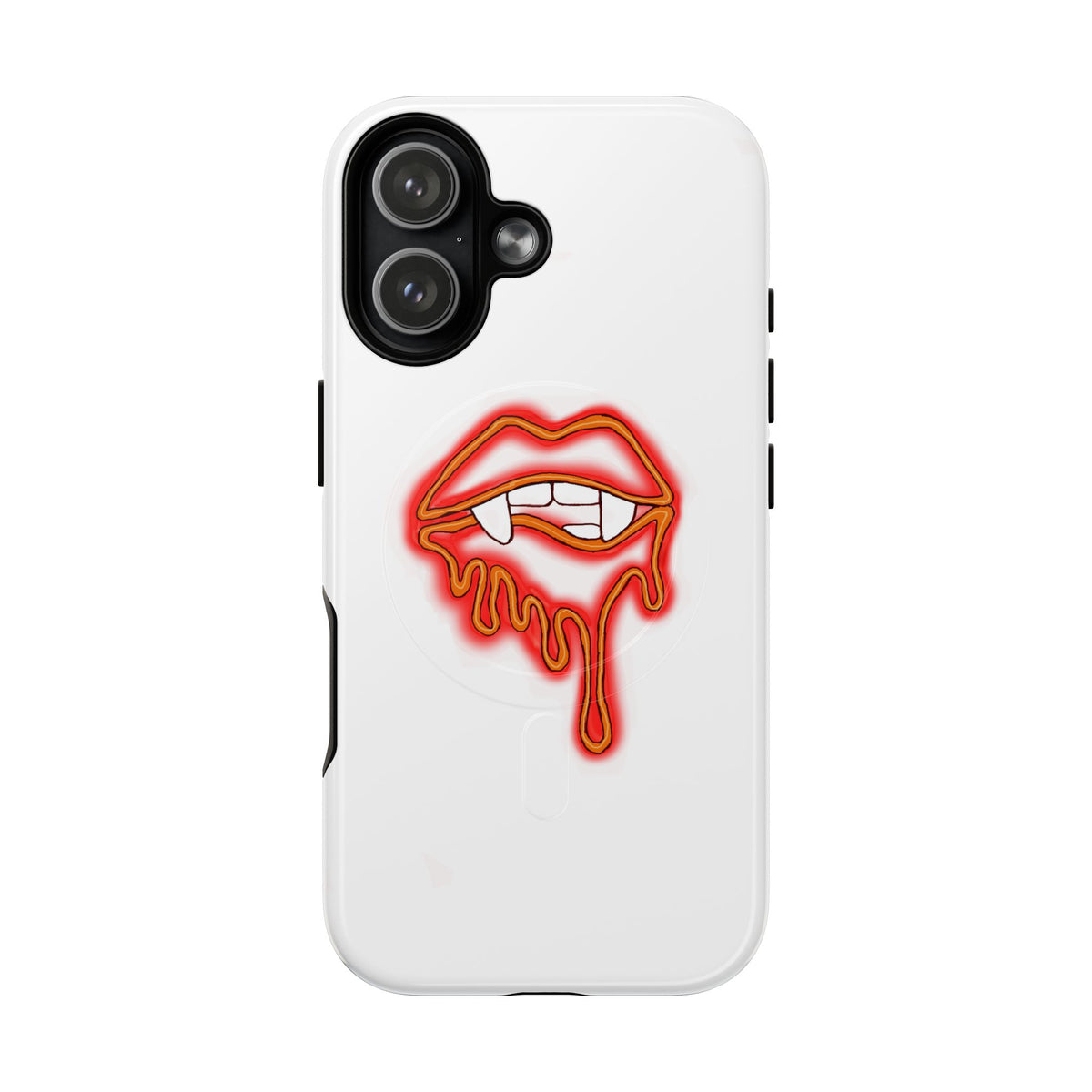 Dripping Neon Vampire Lips Phone Case