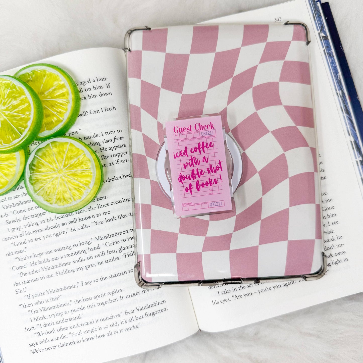 Guest Check Iced Coffee Double Shot of Books Magnetic Grip