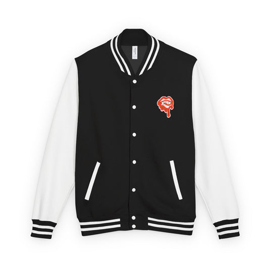 Neon Vampire Varsity Jacket - Retro Gothic Letterman