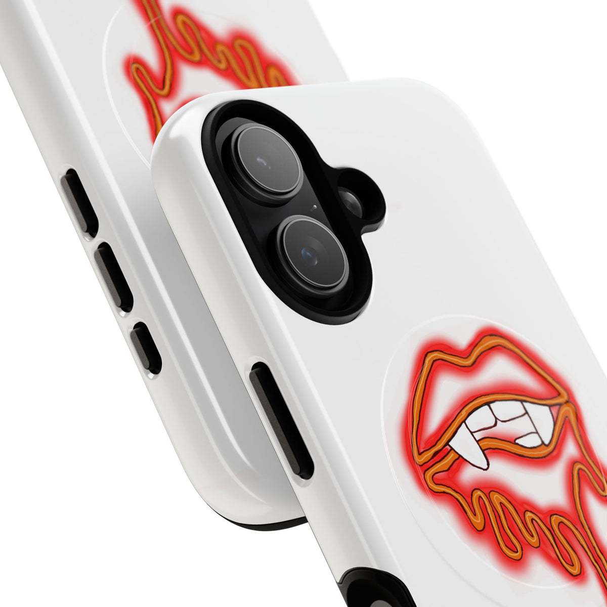 Dripping Neon Vampire Lips Phone Case