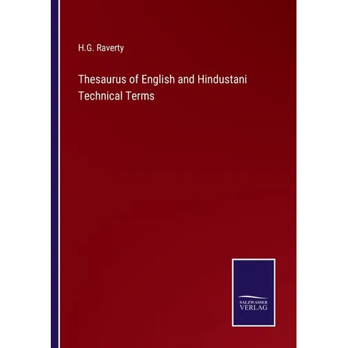 Thesaurus of English and Hindustani Technical Terms