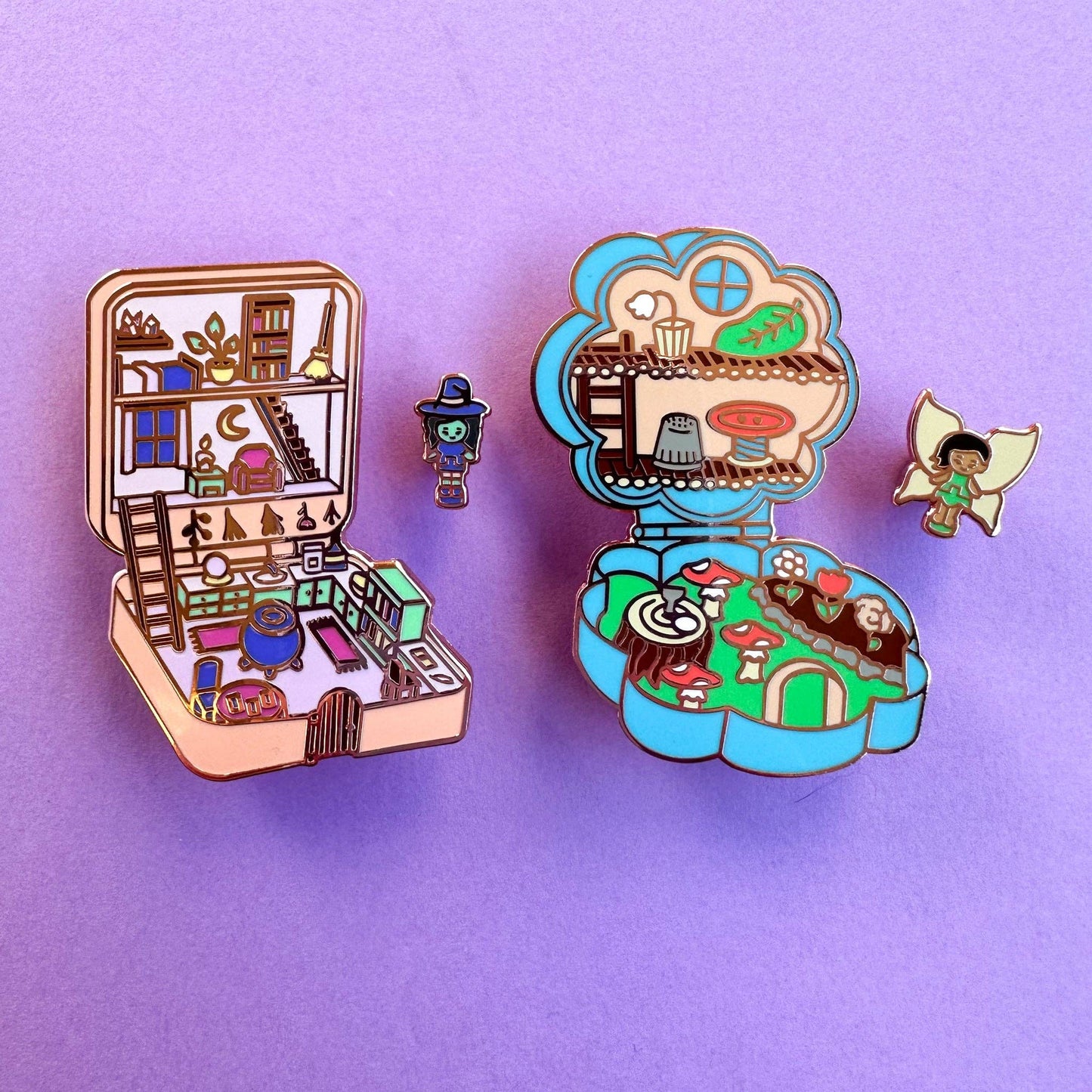 Fairy Pocket Enamel Pin Set