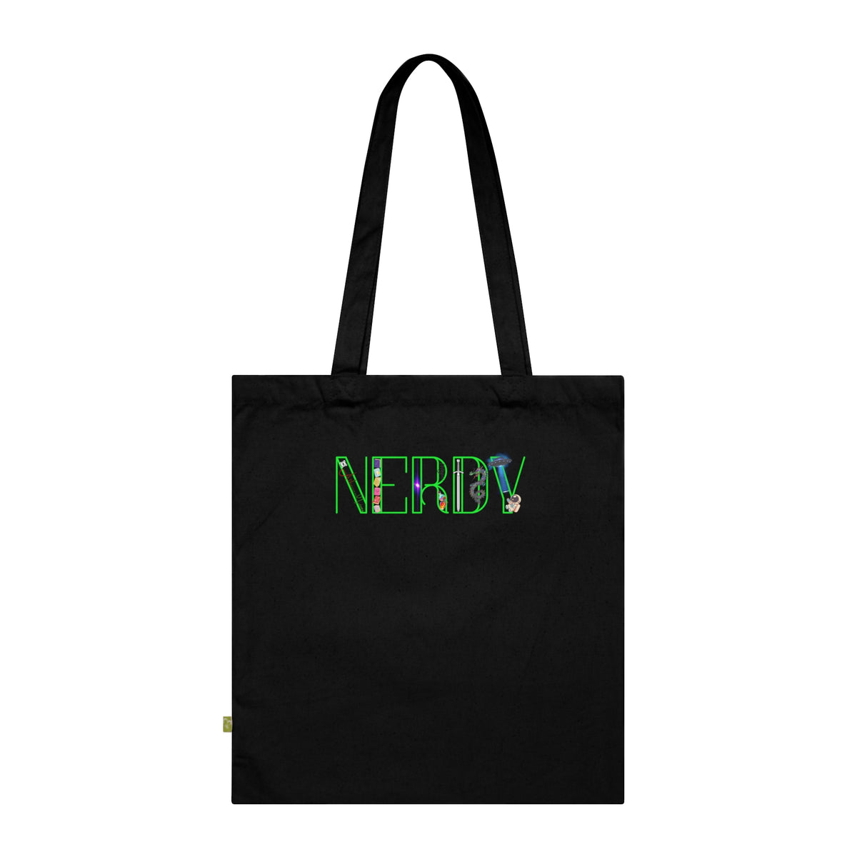 Nerdy Green Circuit Tote — Organic Cotton Tote Bag