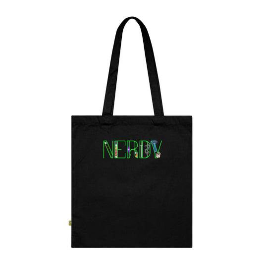 Nerdy Green Circuit Tote — Organic Cotton Tote Bag