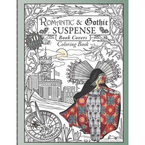 Romantic Gothic Suspense Book Covers Coloring Book