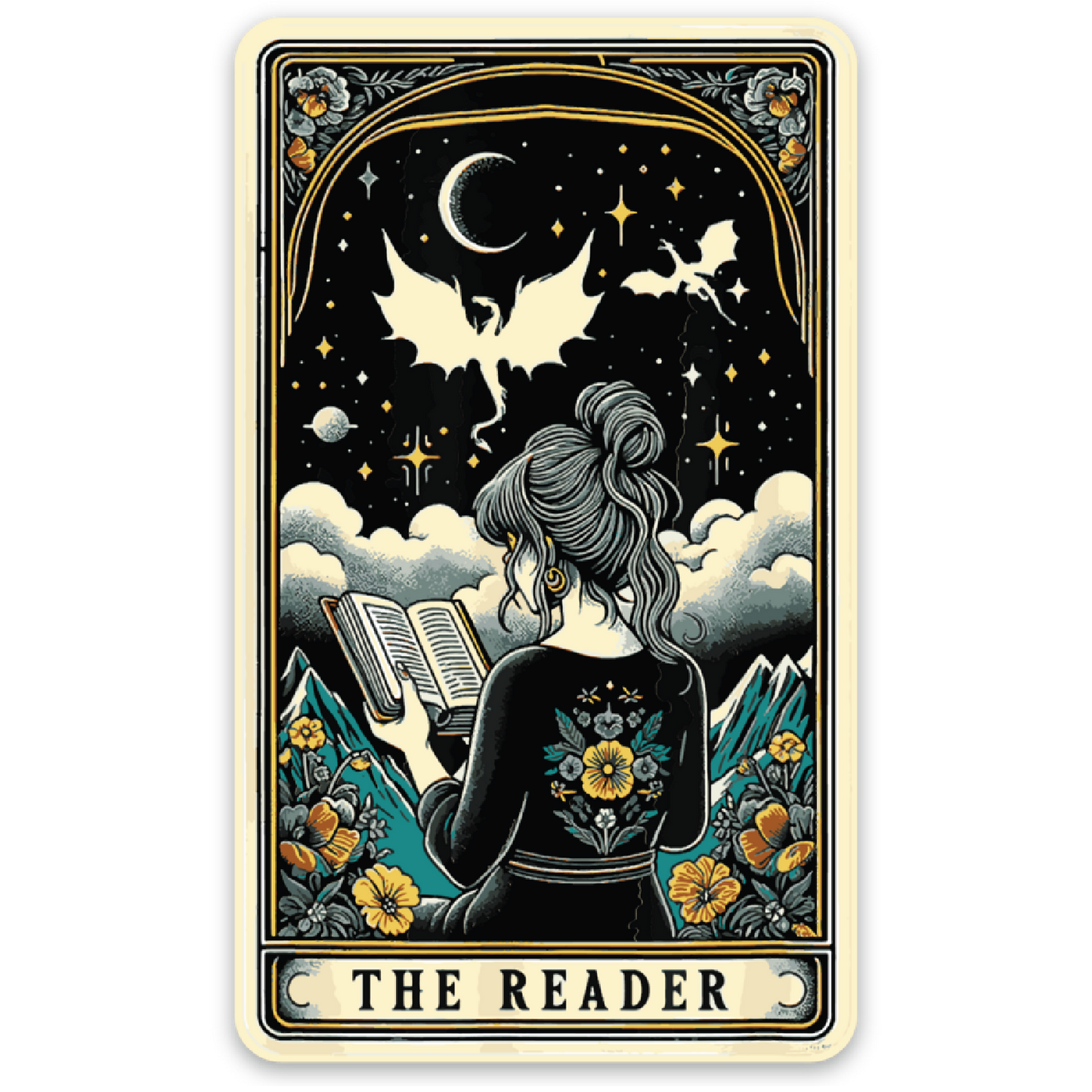 The Reader Tarot Card Sticker