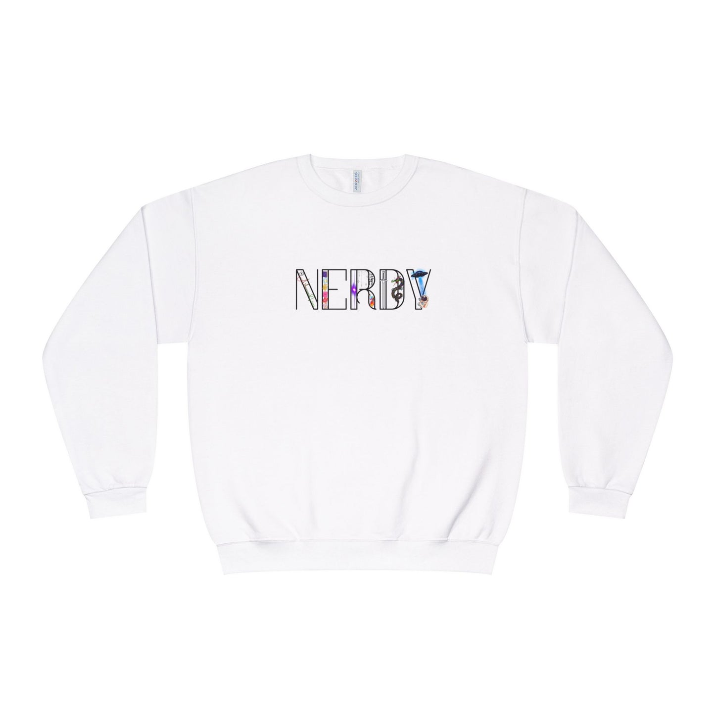 Nerdy Graphic Crewneck Sweatshirt