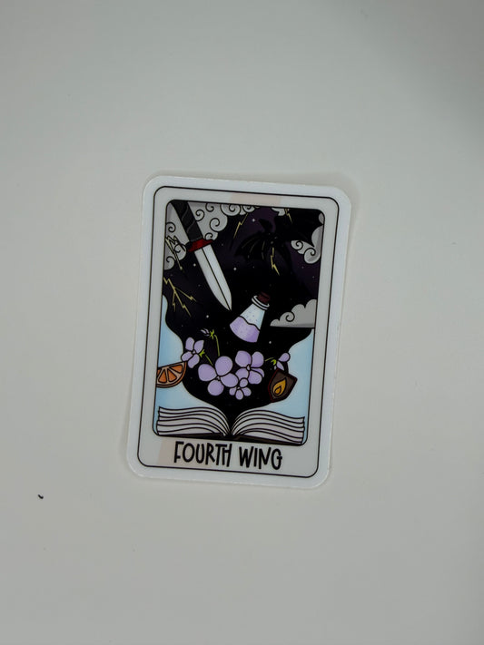 Fourth Wing Tarot Card Sticker