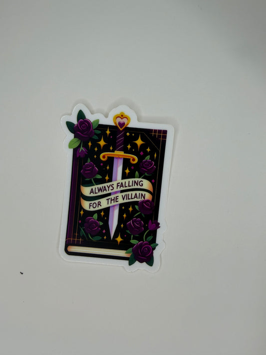 Fall for the Villain Sticker