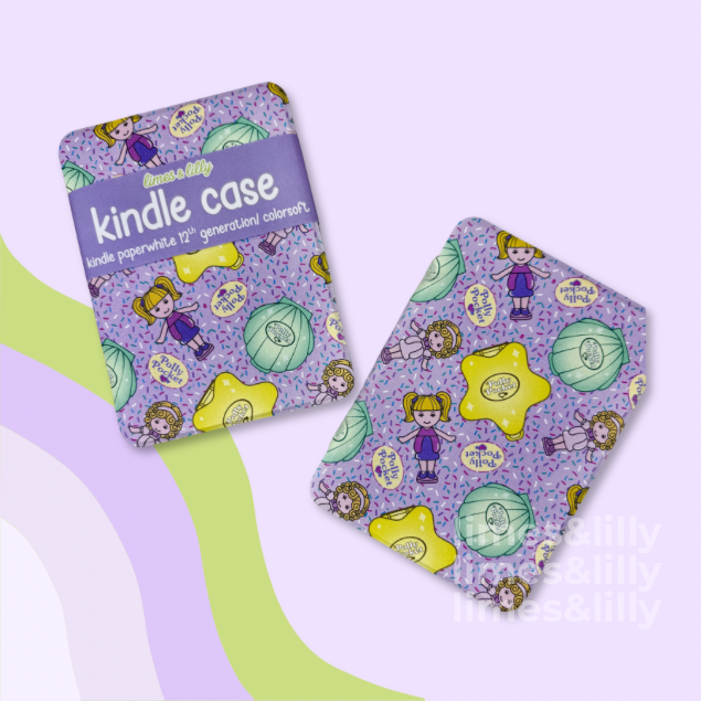 Retro Pocket Doll Compact Kindle Case | Nostalgic 90s Toy Inspired Kindle Paperwhite 12th Generation & Colorsoft Cover: Paperwhite 11th Gen