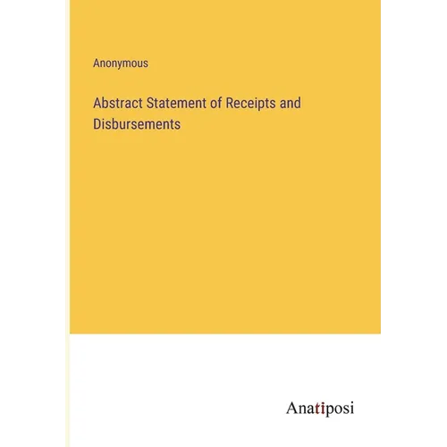Abstract Statement of Receipts and Disbursements